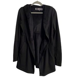 BNCI Open Front Drawstring Waist Side Pocket Hoodie Jacket Women Size S